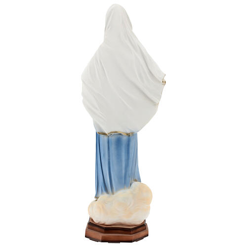 Our Lady of Medjugorje statue with church, marble dust, 60 cm, EXTERIOR 6