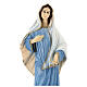 Imagem Nossa Senhora de Medjugorje túnica azul clara e igreja de São Tiago pó de mármore pintado à mão 61x24,5 cm PARA EXTERIOR s2