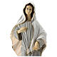 Painted marble dust statue, Our Lady of Medjugorje with church, 60 cm, OUTDOOR s2