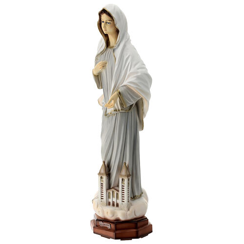 Madonna Medjugorje dipinta polvere marmo chiesa 60 cm ESTERNO 3