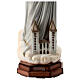 Imagem Nossa Senhora de Medjugorje túnica cinzenta e igreja de São Tiago pó de mármore pintado à mão 61x25x14,5 cm PARA EXTERIOR s5