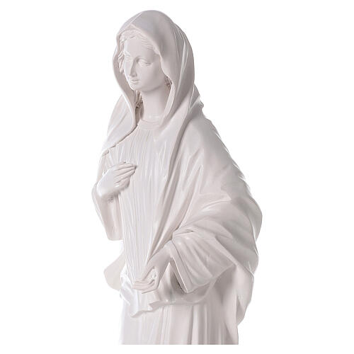 Virgen Medjugorje polvo mármol blanco 60 cm EXTERIOR 10