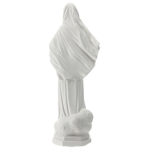 Imagem Nossa Senhora de Medjugorje pó de mármore branco 62x22 cm PARA EXTERIOR 6