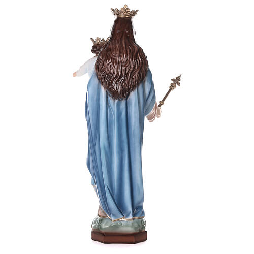 Statua Maria Bambino corona polvere di marmo 105 cm ESTERNO 5