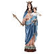 Statua Maria Bambino corona polvere di marmo 105 cm ESTERNO s1