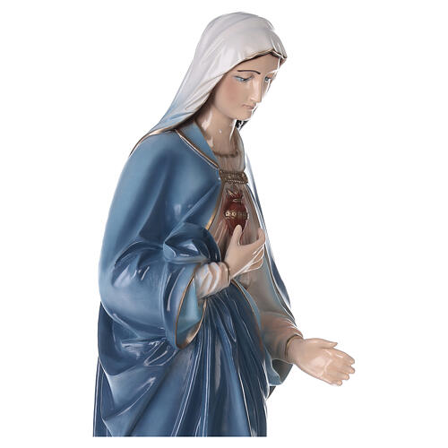 Statue du Coeur Immaculé de Marie poudre de marbre 105 cm EXTÉRIEUR 4