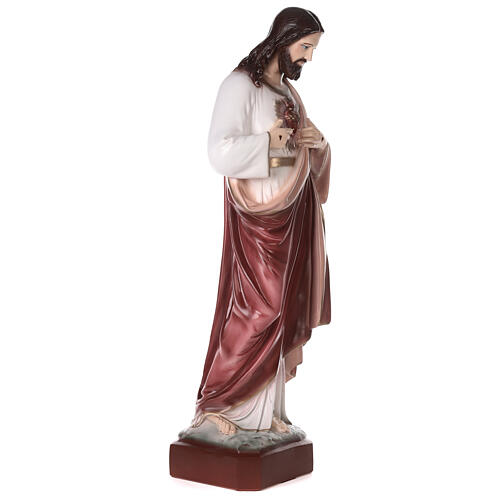 Statue Sacré-Coeur de Jésus poudre de marbre 105 cm EXTÉRIEUR 4
