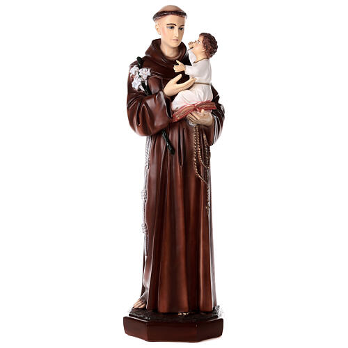 Statue of St. Anthony of Padua with child marble dust 100 cm OUTDOORS 1