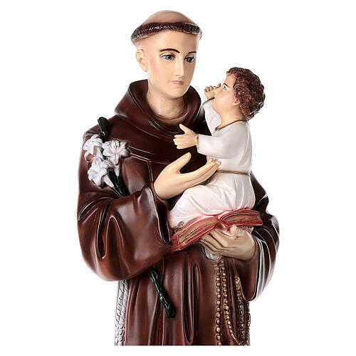 Statue of St. Anthony of Padua with child marble dust 100 cm OUTDOORS 2