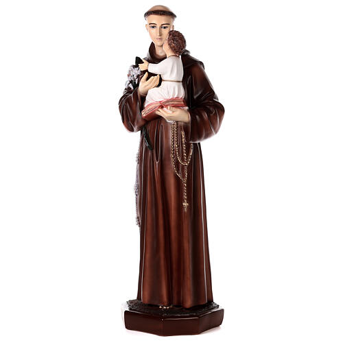 Statue of St. Anthony of Padua with child marble dust 100 cm OUTDOORS 3