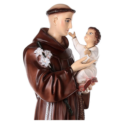 Statue of St. Anthony of Padua with child marble dust 100 cm OUTDOORS 4