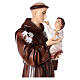 Statue of St. Anthony of Padua with child marble dust 100 cm OUTDOORS s4