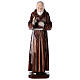 Pater Pio, Marmorpulver, farbig gefasst, 80 cm, AUßENBEREICH s1