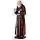 Pater Pio, Marmorpulver, farbig gefasst, 80 cm, AUßENBEREICH s3