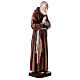 Pater Pio, Marmorpulver, farbig gefasst, 80 cm, AUßENBEREICH s5