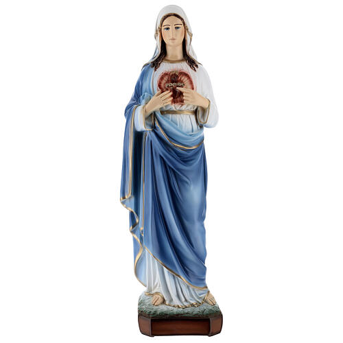 Estatua Sagrado Corazón de María polvo de mármol 65 cm EXTERIOR 1