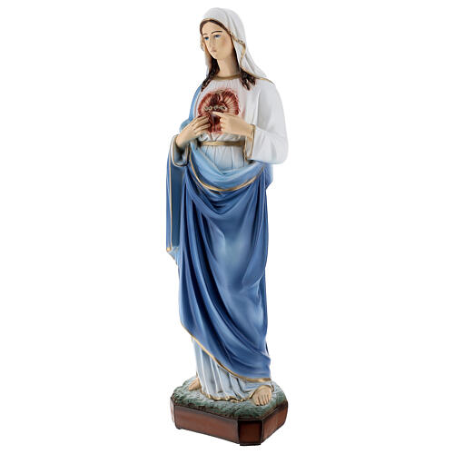 Estatua Sagrado Corazón de María polvo de mármol 65 cm EXTERIOR 3