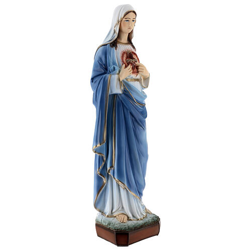 Estatua Sagrado Corazón de María polvo de mármol 65 cm EXTERIOR 5