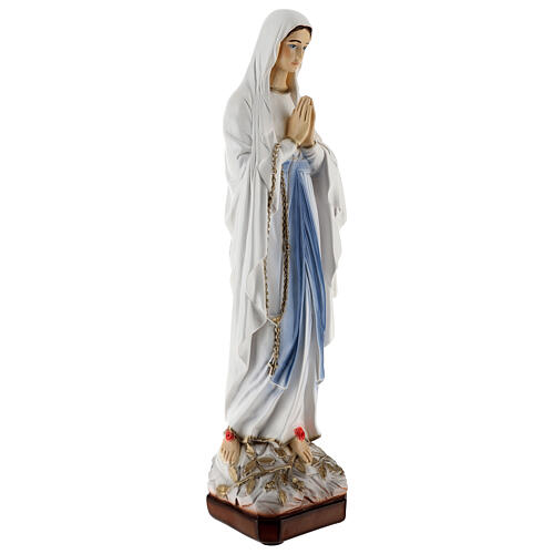 Madonna Lourdes polvere marmo veste bianca 65 cm ESTERNO 6
