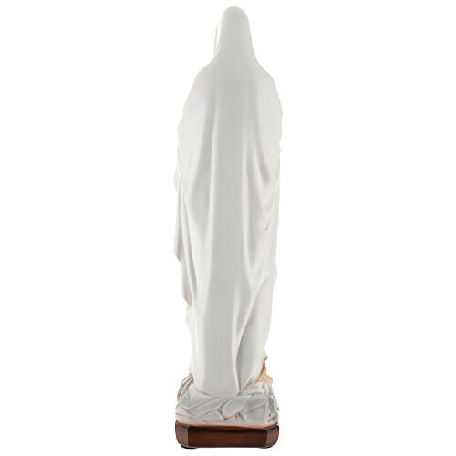Madonna Lourdes polvere marmo veste bianca 65 cm ESTERNO 7