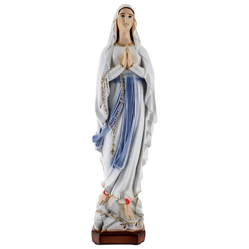 Madonna Lourdes polvere di marmo 65 cm ESTERNO 1
