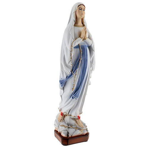 Madonna Lourdes polvere di marmo 65 cm ESTERNO 5