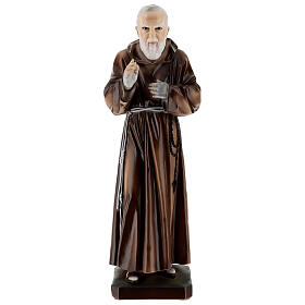 Padre Pio statue poudre de marbre 60 cm EXTÉRIEUR