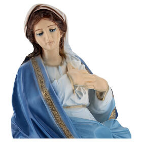 Heilige Jungfrau Maria, Marmorpulver, farbig gefasst, 50 cm, AUßENBEREICH