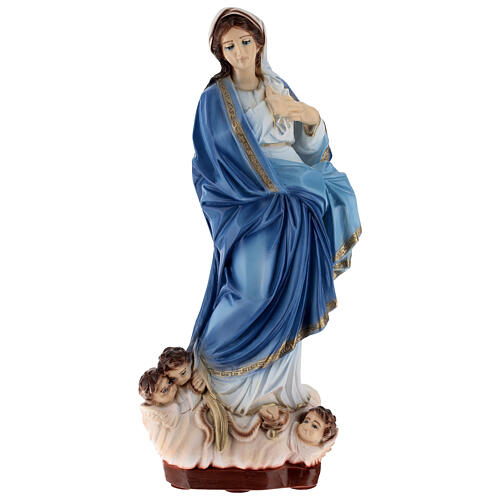 Heilige Jungfrau Maria, Marmorpulver, farbig gefasst, 50 cm, AUßENBEREICH 1