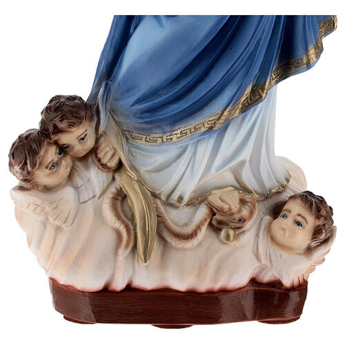 Heilige Jungfrau Maria, Marmorpulver, farbig gefasst, 50 cm, AUßENBEREICH 4