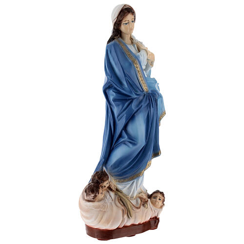 Heilige Jungfrau Maria, Marmorpulver, farbig gefasst, 50 cm, AUßENBEREICH 5