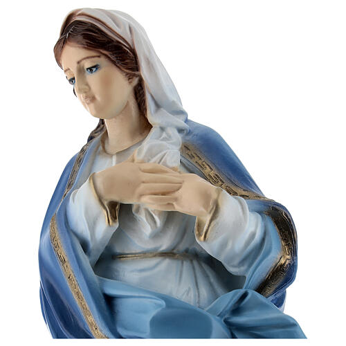 Heilige Jungfrau Maria, Marmorpulver, farbig gefasst, 50 cm, AUßENBEREICH 6