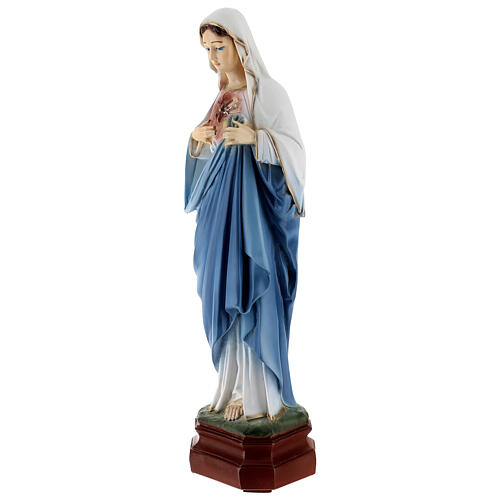 Estatua Sagrado Corazón de María polvo de mármol 50 cm EXTERIOR 3