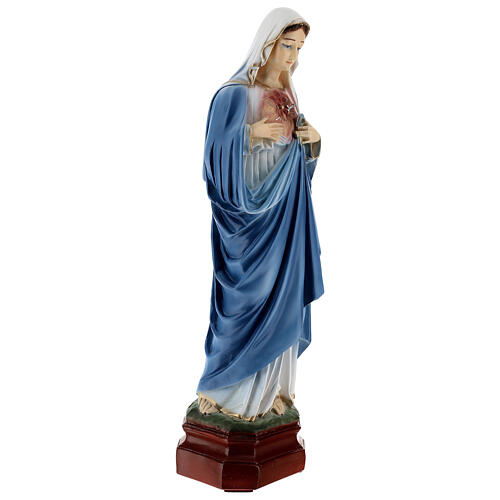 Estatua Sagrado Corazón de María polvo de mármol 50 cm EXTERIOR 5