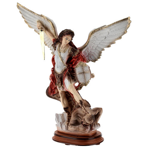Saint Michael the Archangel statue in marble dust 40 cm OUTDOORS 3