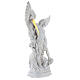 Estatua San Miguel polvo mármol 40 cm blanco EXTERIOR s6