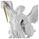 Saint Michael statue in white marble dust 40 cm OUTDOORS s2