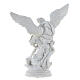 Saint Michael statue in white marble dust 40 cm OUTDOORS s7