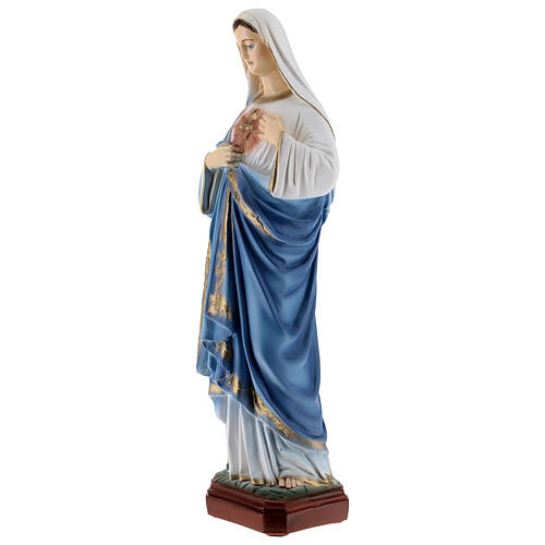 Statue Coeur Immaculé Marie poudre de marbre 40 cm EXTÉRIEUR 3