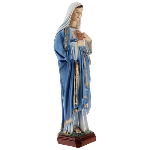 Statue Coeur Immaculé Marie poudre de marbre 40 cm EXTÉRIEUR 4