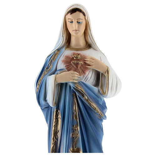 Figura Święte Serce Maryi, proszek marmurowy, 40 cm, NA ZEWNĄTRZ 2