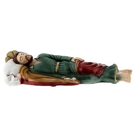 Schlafender Sankt Joseph aus Marmorpulver, 40 cm