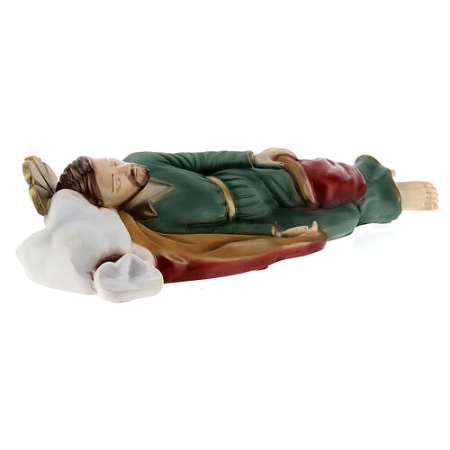 Schlafender Sankt Joseph aus Marmorpulver, 40 cm 4