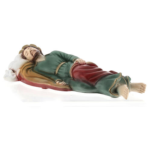 Sleeping Saint Joseph, marble dust statue, 40 cm 6