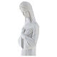 Gottesmutter, moderner Stil, Marmorpulver, weiß, 50 cm, AUßENBEREICH s4