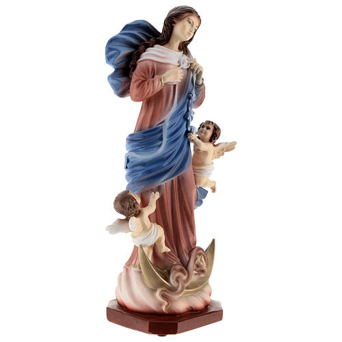 Estatua María que desata los nudos polvo mármol 30 cm EXTERIOR 5