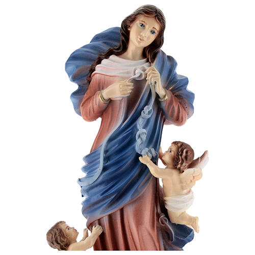 Statue Marie qui défait les noeuds poudre de marbre 30 cm EXTÉRIEUR 2
