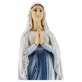 Virgen de Lourdes polvo de mármol 40 cm EXTERIOR