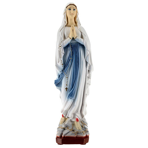 Virgen de Lourdes polvo de mármol 40 cm EXTERIOR 1