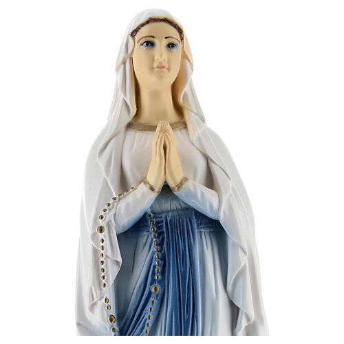 Virgen de Lourdes polvo de mármol 40 cm EXTERIOR 2
